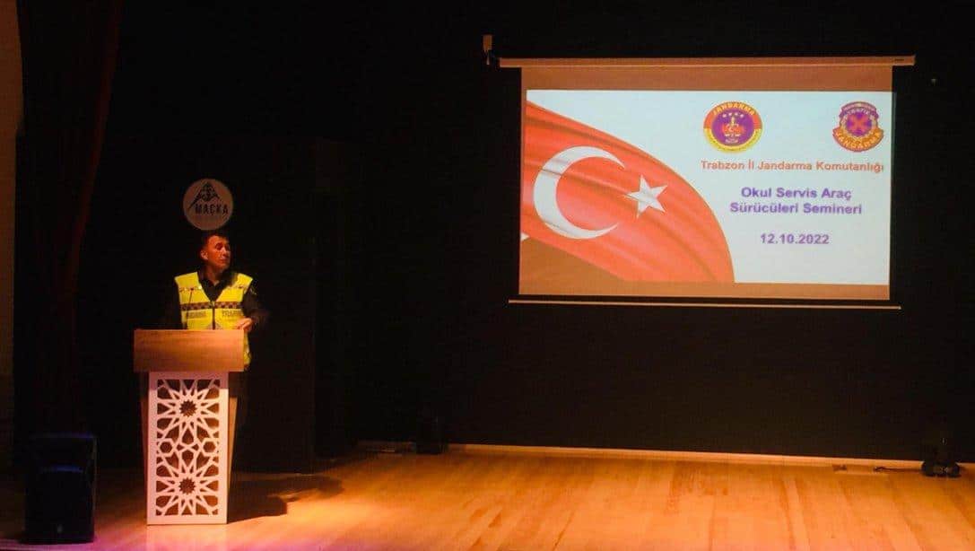 Trabzon İl Jandarma Komutanlığı Ekipleri  İlçemiz Okullarında Araç Sürücülerine 