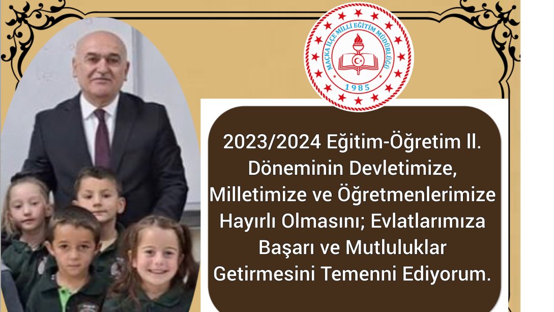 Milli Eğitim Müdürümüz Sayın Yaşar ADIGÜZEL'in 2023/2024 Eğitim-Öğretim Yılı 2. Dönem Mesajı.